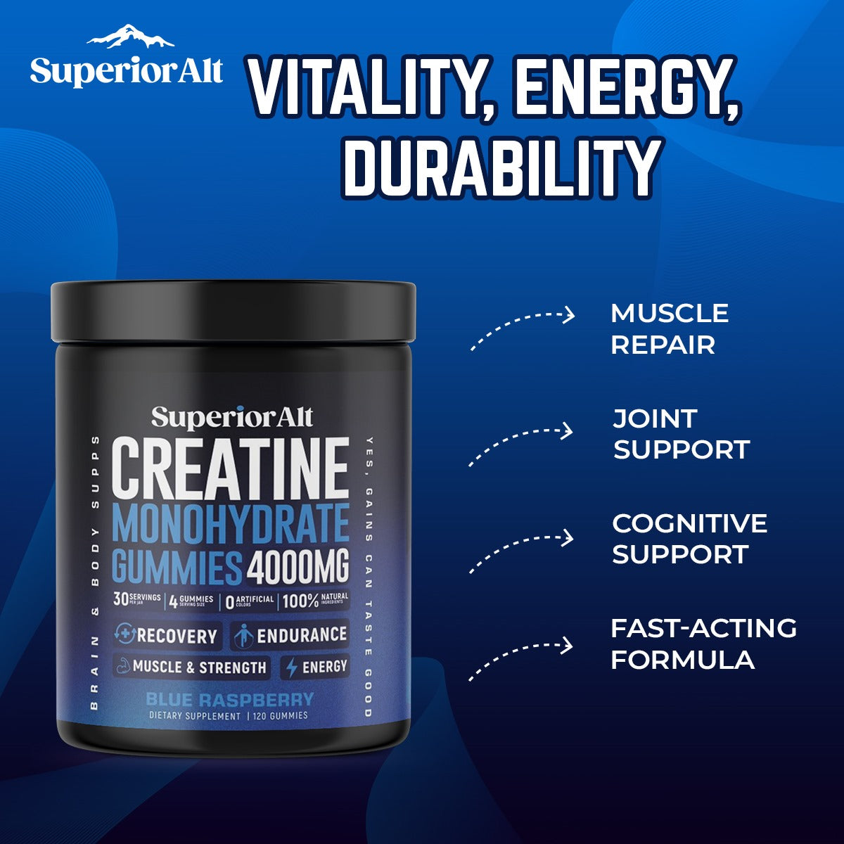 SuperiorAlt Creatine Gummies - 120g