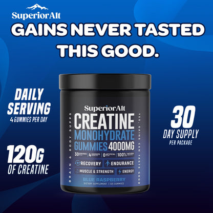 SuperiorAlt Creatine Gummies - 120g