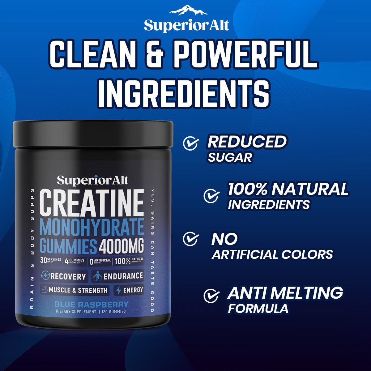 SuperiorAlt Creatine Gummies - 120g